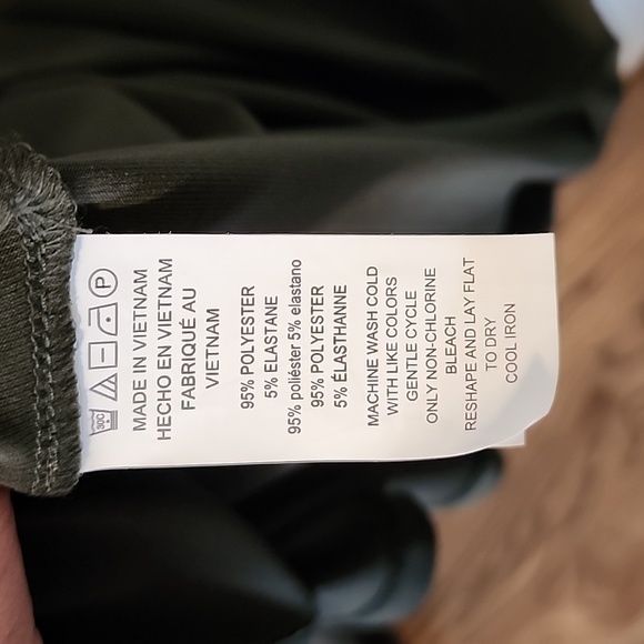 Michael Michael Kors Midi Dress in Olive with Gold Accents Ladies Size M - Picture 7 of 7